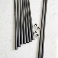 Batang Tongkat Biliard Serat Karbon 73/74/76cm Pro Taper Radial Joint Logo Kustom Langsung dari Pabrik