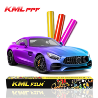Film de protection de carrosserie KML populaire, série Chameleon, en PET PPF 7,5 mil, auto-réparant, changeant de couleur, anti-UV, anti-rayures