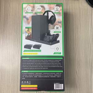 Dudukan Pengisi Daya Pengontrol Ganda dengan Pendingin untuk Xbox Series X dan Rak Penyimpanan Disk, Tempat Headset, Kotak Aksesori Konsol Game - Product Image 6