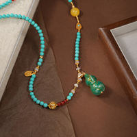 Collier pendentif en alliage turquoise pour femme TANGPEI, bijoux tendance