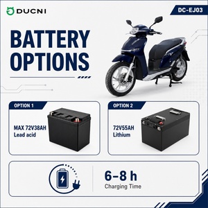 Motocicleta Ducni de 72v 2000w 3000w con Motor de 16 Pulgadas para Movilidad Urbana Ej03 - Product Image 2