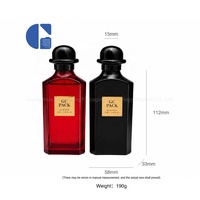 Botella de Perfume de Vidrio Cuadrada Biselada de Color Personalizada con Logotipo, 100 ml, Vacía, Recargable, con Pulverizador de Fragancia y Tapa de Cúpula Retro