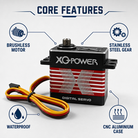 Servo Digital sin Escobillas de 20KG de Alto Torque XQ POWER con Engranajes de Acero Inoxidable, Resistente al Agua, para Robot Humanoide, Venta al Por Mayor OEM 8.4V