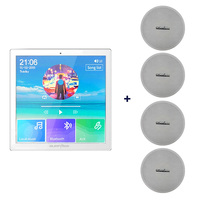PW4425B + FCR420 HIFI 4CH amplificateur stéréo dans le mur haut-parleur de plafond adapté qualité sonore haut-parleurs domestiques amplificateur professionnel