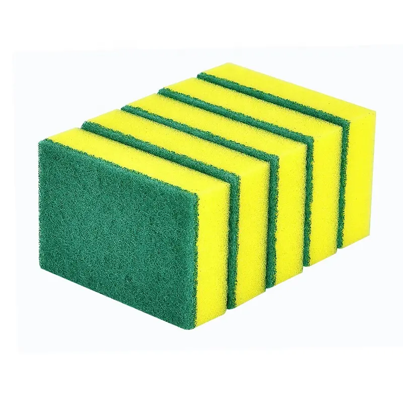 Atacado cozinha lava-louças prato lavar esfregão pad scourer esponja prato verde limpeza esponja esfregão