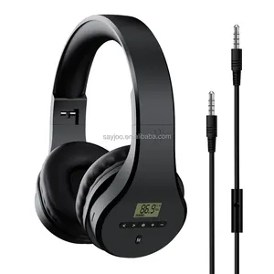 Ready to ship hot sell FM Radio with Microphone TF Card Rechargeable Wireless Headset Headphone