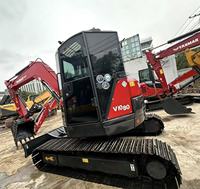 Mini-excavatrice Yanmar VIO80 d'occasion, 8 tonnes, excavatrice sur chenilles compacte, excavatrice hydraulique pour la construction