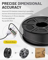 Filament PLA CoLiDo pour expédition directe à l'étranger, 1,75 mm, multicolore, fournitures d'impression 3D, PLA-BK haute vitesse, le plus vendu en Chine