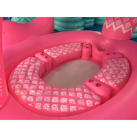 Grand flotteur de flamant rose gonflable de qualité commerciale de 17 'x 15' pour les piscines, les lacs ou les parcs de divertissement de l'usine de jouets aquatiques de Chine