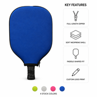 Housse de protection pour raquette de pickleball en néoprène de 16 mm, forme standard, personnalisable, tendance et de haute qualité, accessoire de sport pour adulte