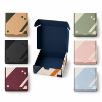 Boîte d'expédition en carton ondulé à blocs de couleur imprimés sur mesure avec logo personnalisé, vente en gros directe d'usine OEM