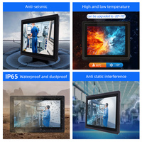 PC Panel Industri Tanpa Kipas Terintegrasi Layar Sentuh Kapasitif Proyektif 10 Titik Tahan Air IP65 Ukuran Kustom