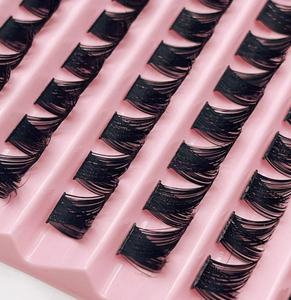 Kit de Extensiones de Pestañas Profesionales al por Mayor, Grupos de Pestañas Individuales para Hacerlo Usted Mismo, Pelo Sintético Natural para Segmentos Precortados, Negro - Product Image 3