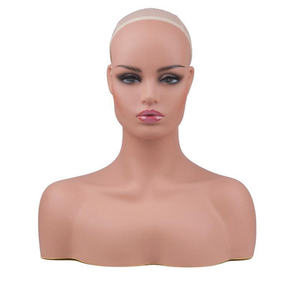 Africano americano mezzo corpo in PVC manichino Stand parrucca femminile Display con testa e Base - Product Image 3
