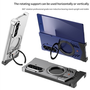 Custom Aluminum Alloy Frameless Magnetic <b>Phone</b> Case for Samsung Z Fold 8 Ultra Z Fold 7 With 360° <b>Ring</b> Stand Shockproof Cover - Product Image 6