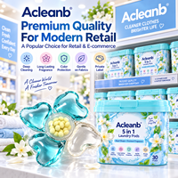 Capsules de lessive 5 en 1 en forme de cœur avec billes parfumées, parfum premium, marque privée, OEM, ODM, emballage personnalisé