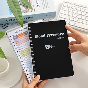 48 feuilles de carnet de pression artérielle en PVC imperméable noir avec pages intérieures colorées - Product Image 2