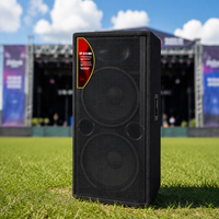 Système de sonorisation PA avec enceinte passive à 3 voies, double haut-parleur de 15 pouces, boîtier en bois, puissance RMS de 700 W / puissance de crête de 2800 W, fréquence 45-20 kHz