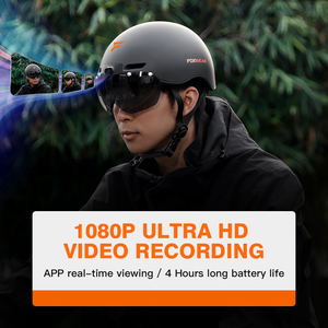 Casque de vélo électrique avec caméra 1080P, commande vocale IA, feu arrière LED Bluetooth, enregistreur vidéo anti-tremblement, étanche, GB/CE/FCC/CPC - Product Image 3