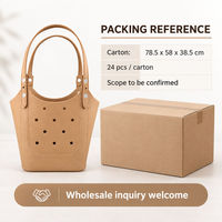 Sac de plage en EVA 39x16x36cm, imperméable, léger, à décorer soi-même, sac à main ouvert pour les vacances d'été, vente en gros