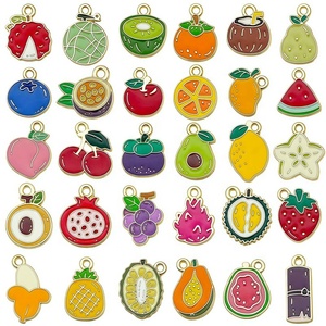Wholesale Fashion DIY Charms Fruit Flower <b>Bee</b> Honey Cherry Hearts Festival Themed Alloy Pendants for Jewelry Making Supplies - Product Image 2