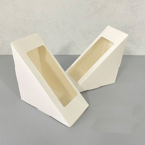 Barquette triangulaire épaisse de qualité alimentaire, recyclable, pour chewing-gum, sushi, gâteau, avec couvercle à fenêtre, impression personnalisée, emballage de gâteau 0,5 mm - Product Image 3