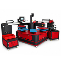 Presse à Chaud Automatique Rotative Haute Efficacité à 7 Postes de Travail pour Transfert DTF et Sublimation 110V 220V