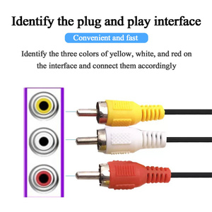 สายเคเบิล AV พิเศษ, สายเคเบิล AV เป็น RCA คอมโพสิต สำหรับโปแลนด์ โปรตุเกส สายวิดีโอเสียง HD สำหรับทีวี - Product Image 4