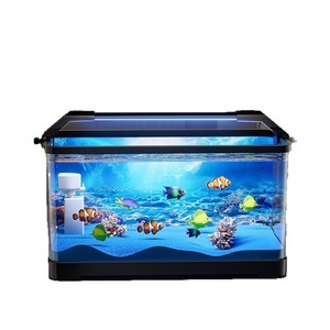 Pecera 2025 Nuevo Modelo Pequeña para Sala <span class=keywords><strong>de</strong></span> Estar, Adhesivo Decorativo, Paisajismo Ecológico, Filtración Integrada y Producción <span class=keywords><strong>de</strong></span> Oxígeno - Product Image 6