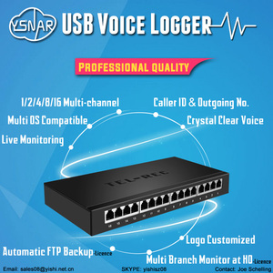 8 cổng USB kỹ thuật số bằng giọng nói logger điện thoại ghi âm với số điện thoại, 8CH Điện thoại cố định điện thoại giám sát & ghi âm cho trung tâm cuộc gọi - Product Image 2