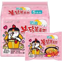 Wholesale Korean Fried Instant Ramen Noodles 140g 3X Spicy Low-Fat Buldak Chicken & Cheese Flavor