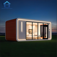 Cabine modulaire minimaliste de haute qualité, maison conteneur premium, capsule spatiale Apple Cabin et maison préfabriquée