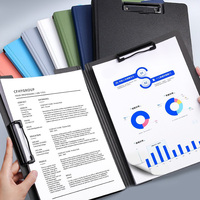 Soporte de Plástico para Documentos con Logotipo Personalizado, Multiángulo 360 °   Carpeta de Archivos Plegable Giratoria A4 con Doble Clip, Organizador de Archivos con Portapapeles de PP