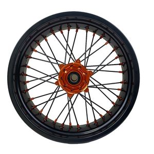Juego de Ruedas <span class=keywords><strong>Supermotard</strong></span>/Supermoto para <span class=keywords><strong>KTM</strong></span> SXF <span class=keywords><strong>450</strong></span> 2025, 3.5x17 y 5.0x17 Pulgadas, Color Clásico Personalizado - Product Image 3