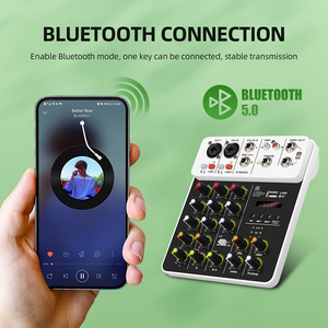 Debra <span class=keywords><strong>V4</strong></span> Console de mixage audio numérique professionnelle 4 canaux avec effets, carte son, enregistrement PC USB pour <span class=keywords><strong>Bluetooth</strong></span> - Product Image 3