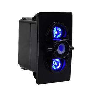 Interrupteur à bascule à polarité inversée DPDT 12V CC pour commande de moteur, prise d'alimentation RV EXT/<span class=keywords><strong>RET</strong></span> avec LED bleue (ON) OFF (ON), ON OFF ON - Product Image 4