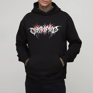 Sudadera con Capucha Casual, Larga, Estilo Gótico, Vintage, con Estampado Lavado para Hombre - Product Image 1