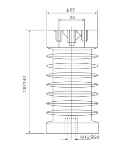 Isolador de barra de bucha de 12kv, isolador capacitivo de resina epóxi de alta volt, barra de apoio interno - Product Image 2