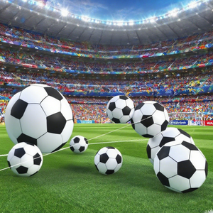 屋外子供用サッカーゲーム用広告掲載済みインフレータブル製品、ファンゾーン装飾用サッカーボール - Product Image 3
