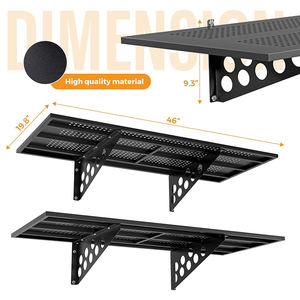 JH-Mech 설치가 쉬운 5X4Ft 헤비 듀티 차고 벽 선반 보관 랙 후크가있는 차고 용 금속 선반 - Product Image 2