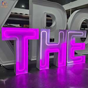 Lettre de chapiteau LED colorée personnalisée pour mariage anniversaire grande ouverture bâtiments de fête bureaux magasins - Product Image 3