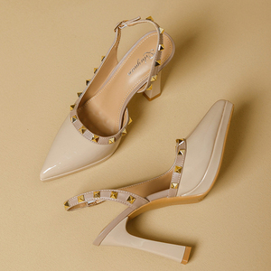 Sandalias de Mujer 2026, Estilo Europeo, Zapatos de Fiesta, Plataforma Cómoda, Tacones de Aguja con Punta y Adornos - Product Image 5