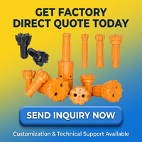 CIR90 90mm Foret à bouton DTH à basse pression d'air, face convexe, carbure sphérique pour outils de forage de roche en exploitation minière et carrière