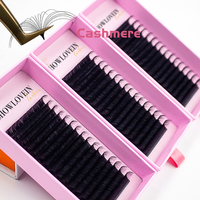 Extensions de cils en soie cachemire doux mat Premium Easy Cachemire C CC D DD L M Curl Plateaux d'extensions de cils en cachemire