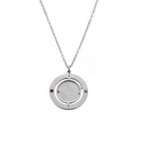 Yiwu Aceon Velle Disque En Acier Inoxydable Dans La Rondelle Bord Uni Pour La Gravure Centre De Pierre De Naissance Ronde Lunette Disque Collier