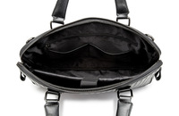 Sac à main pour homme en cuir PU souple fait main, sacoche d'affaires pour ordinateur portable, sac de bureau avec texture tissée, grand sac à bandoulière