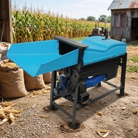 Décortiqueuse de maïs électrique diesel/essence, mobile sur roues, petite décortiqueuse domestique pour la fabrication d'aliments pour animaux de ferme