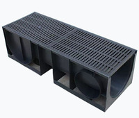 Drain en polymère avec grille de drainage, système linéaire en HDPE, gouttières en plastique, système de drainage de toit, canal de drainage en plastique