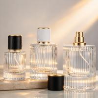 Flacon pulvérisateur de parfum rechargeable en verre transparent de 50 ml, flacon cosmétique anti-fuite à filetage pour échantillons