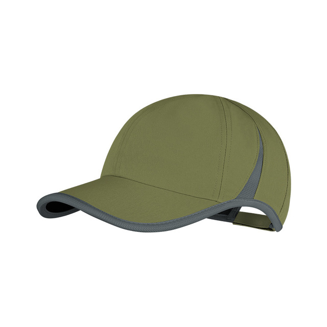 Light Weight Moisture Wicking 10% Spandex + 90% Polyester Nylon Customized 6 Panel Golf Mesh Running Hats Hook and Loop Closure